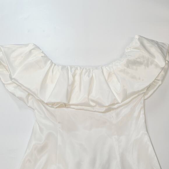 MORE TO COME Caira Ruffle Dress in White Small - Picture 3 of 12